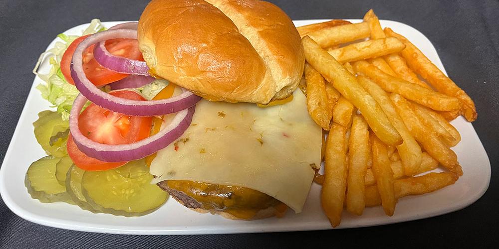 burger and fries